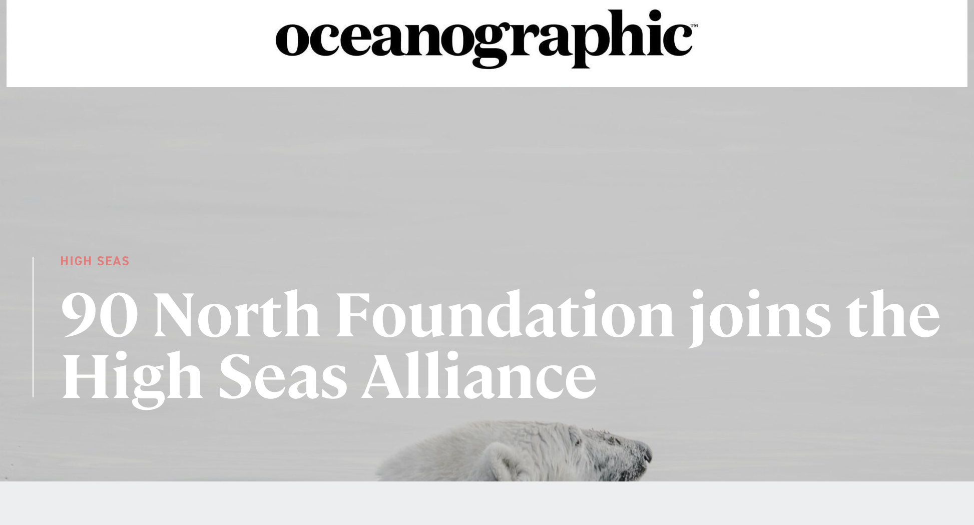 90 North Foundation Oceanographic High Seas Alliance